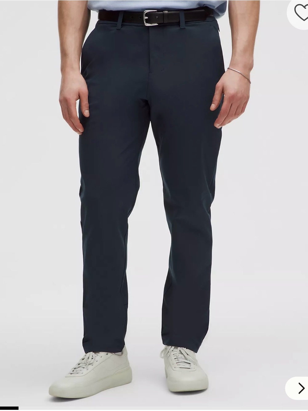 Lululemon navy blue pants with metallic button